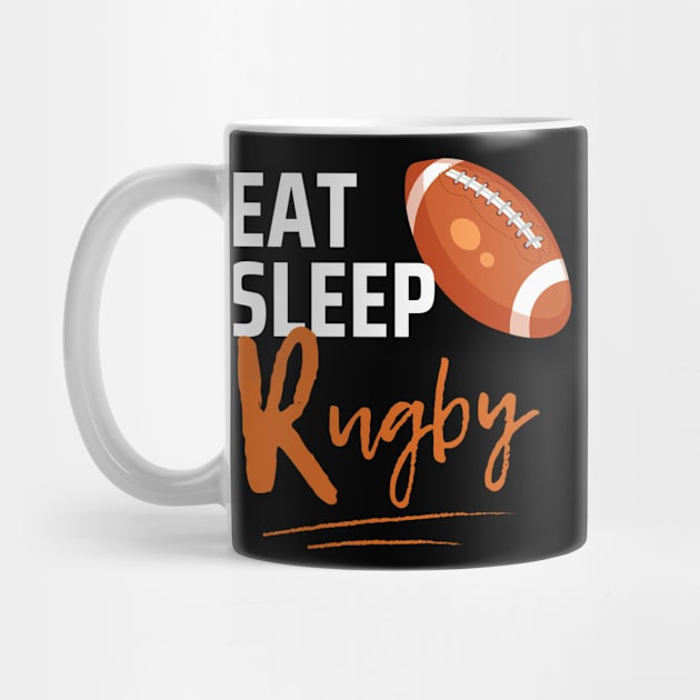 Eat Sleep Rugby by Qibar Design